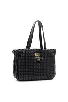 BLACK WOMEN'S SHOPPING BAG IN ROCCO BAROCCO ECO-LEATHER ROCCO BAROCCO | RBRB8301NERO